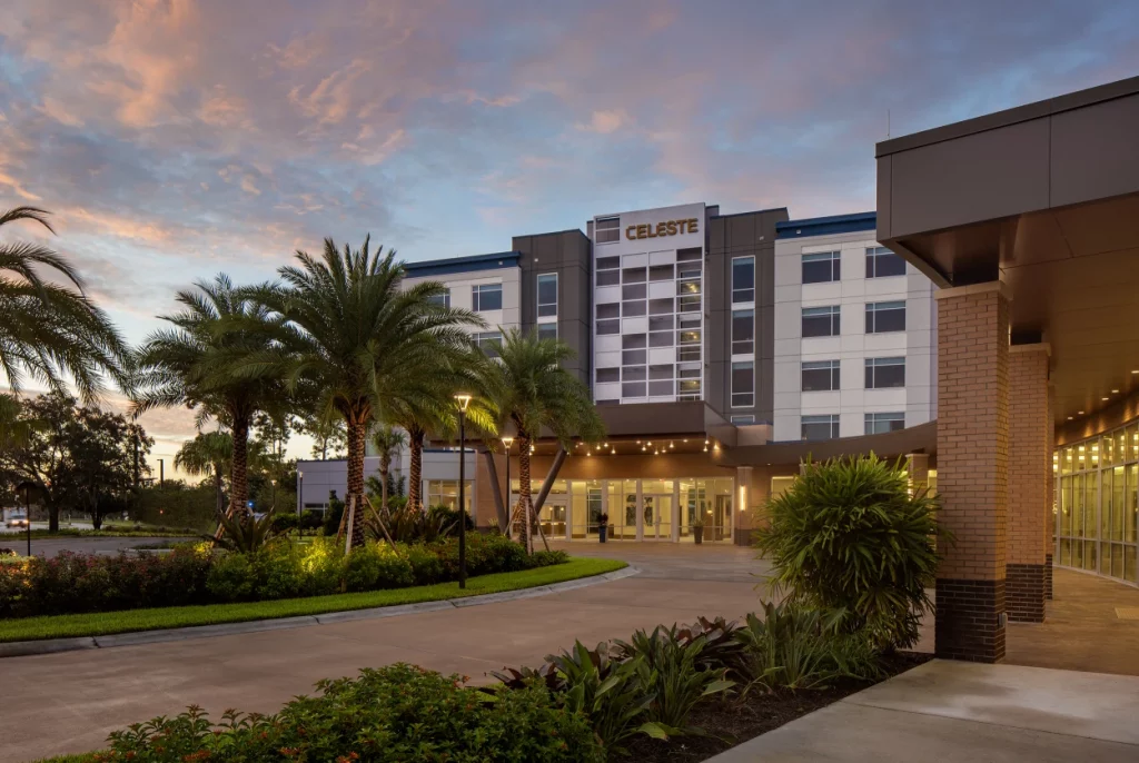 Celeste Hotel Grounds Image Dusk