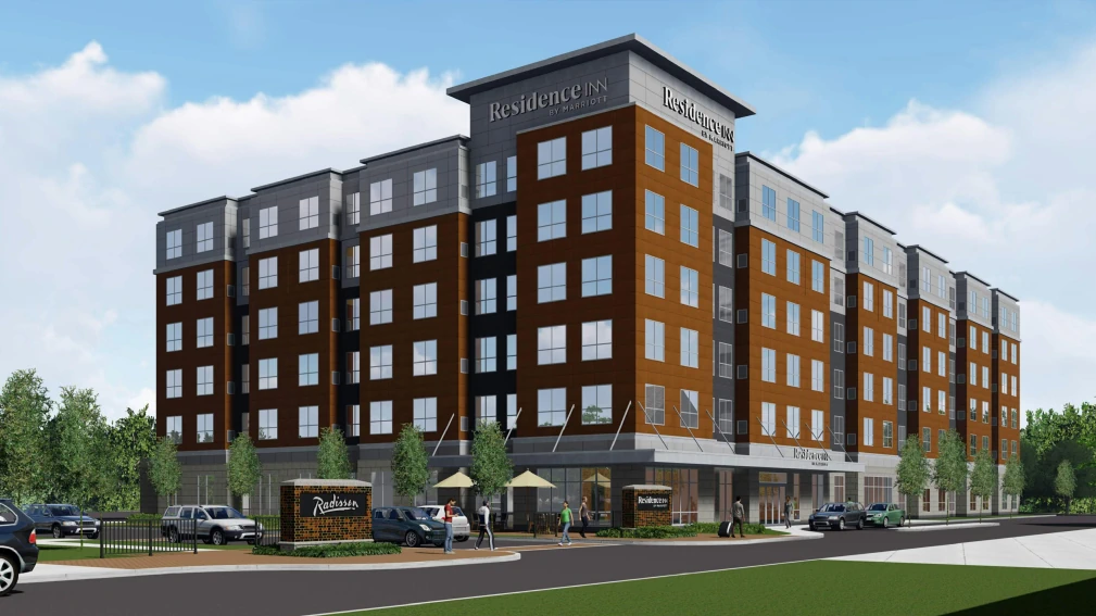 residence inn providence airport day time render